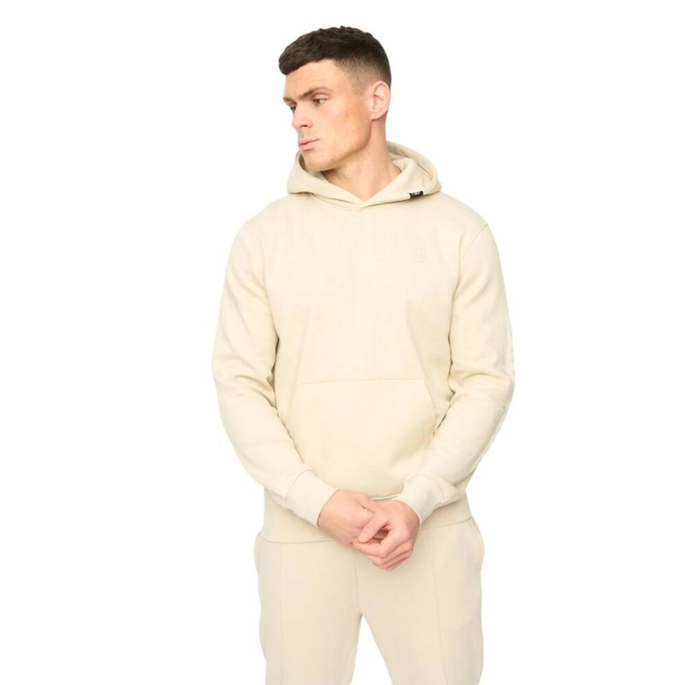 Crosshatch Mens Crufton Hoodie / Light Stone